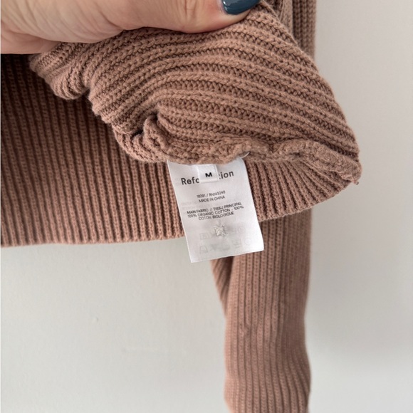 REFORMATION Brown Knit Cardigan M - Picture 5 of 5